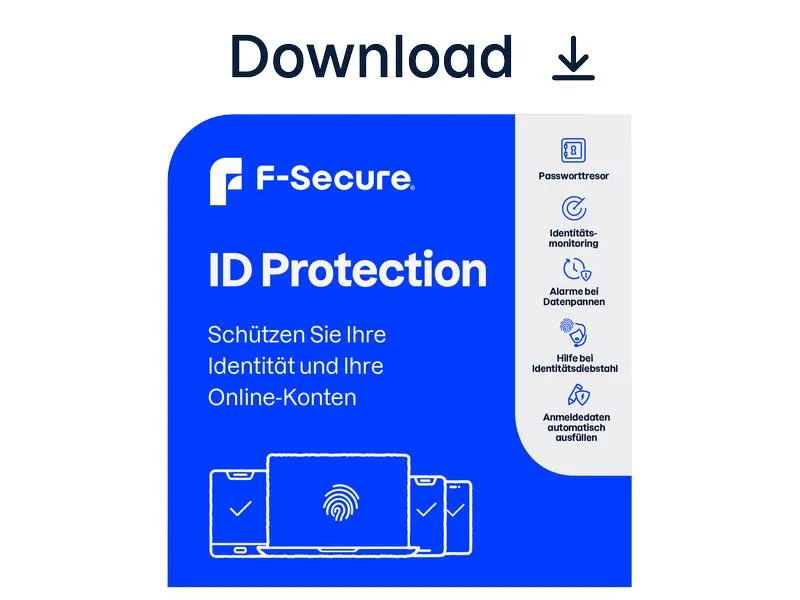 F-Secure ID Protection ESD, 5 Geräte, 5 protected Items, 1 Jahr F-Secure ID Protection ESD, 5 Geräte, 5 protected Items, 1 Jahr