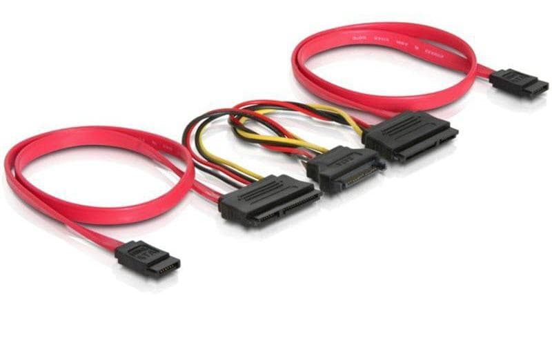 Delock SATA2-Kabel 2x SATA - 2x SATA mit Strom Delock SATA2-Kabel 2x SATA - 2x SATA mit Strom