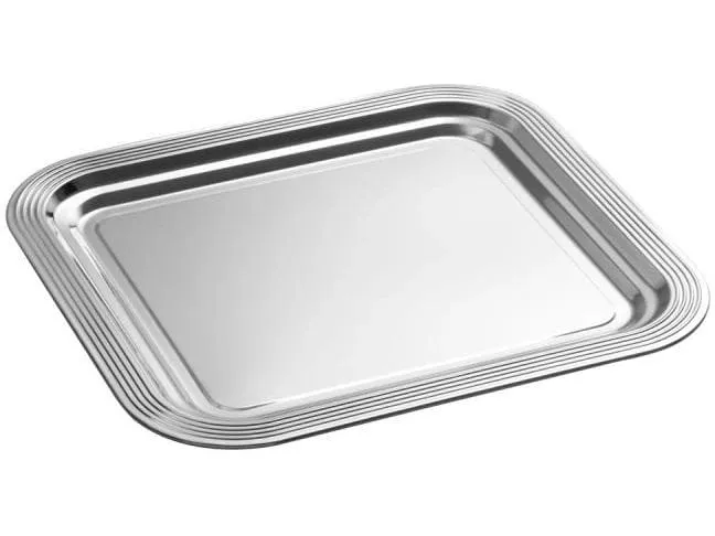 APS Servierplatte Classic 35.4 x 32.5 x 1.5 cm, Silber APS Servierplatte Classic 35.4 x 32.5 x 1.5 cm, Silber