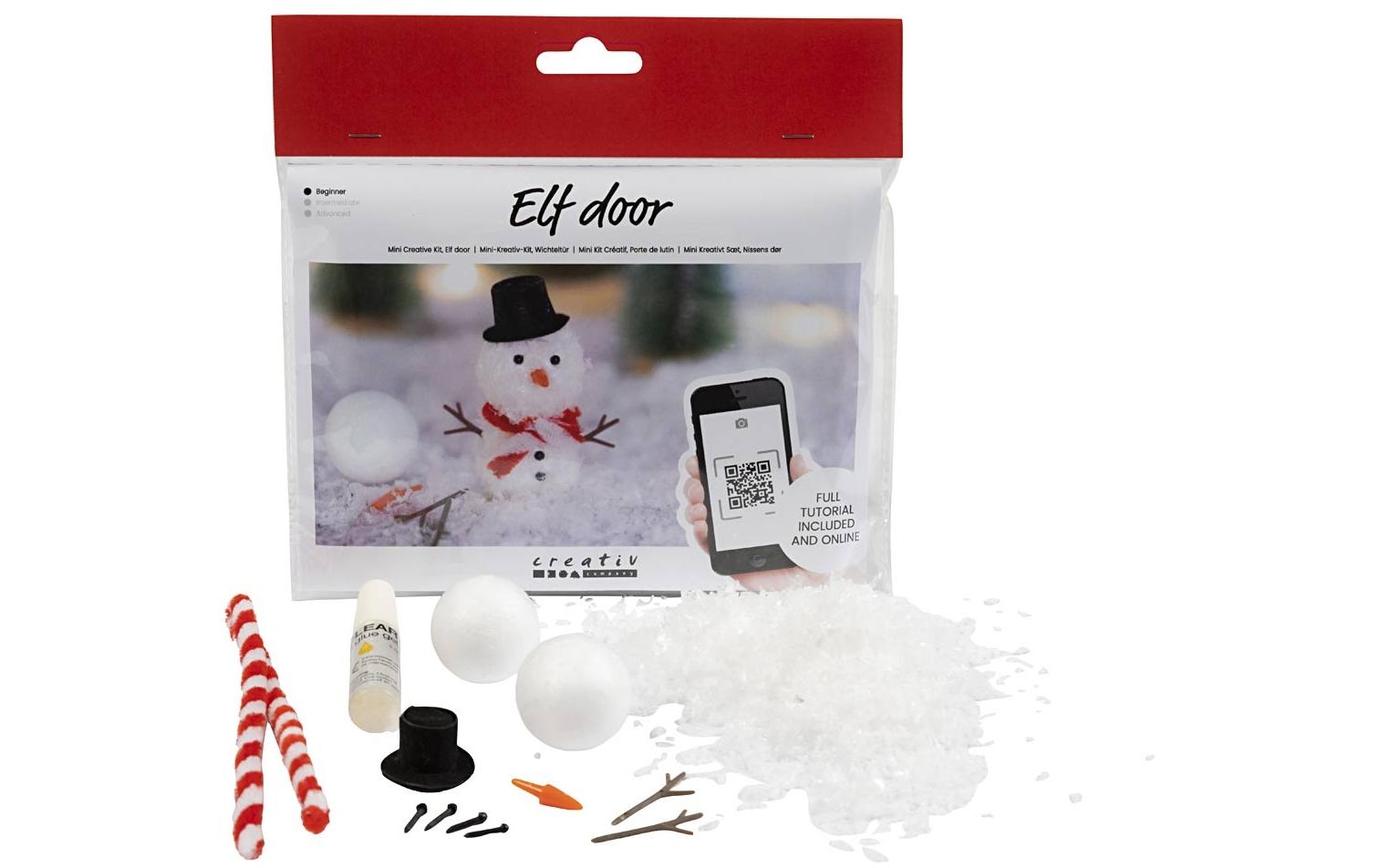 Creativ Company Mini-Utensilien Elfentür / Wichteltür Szene Schneemann