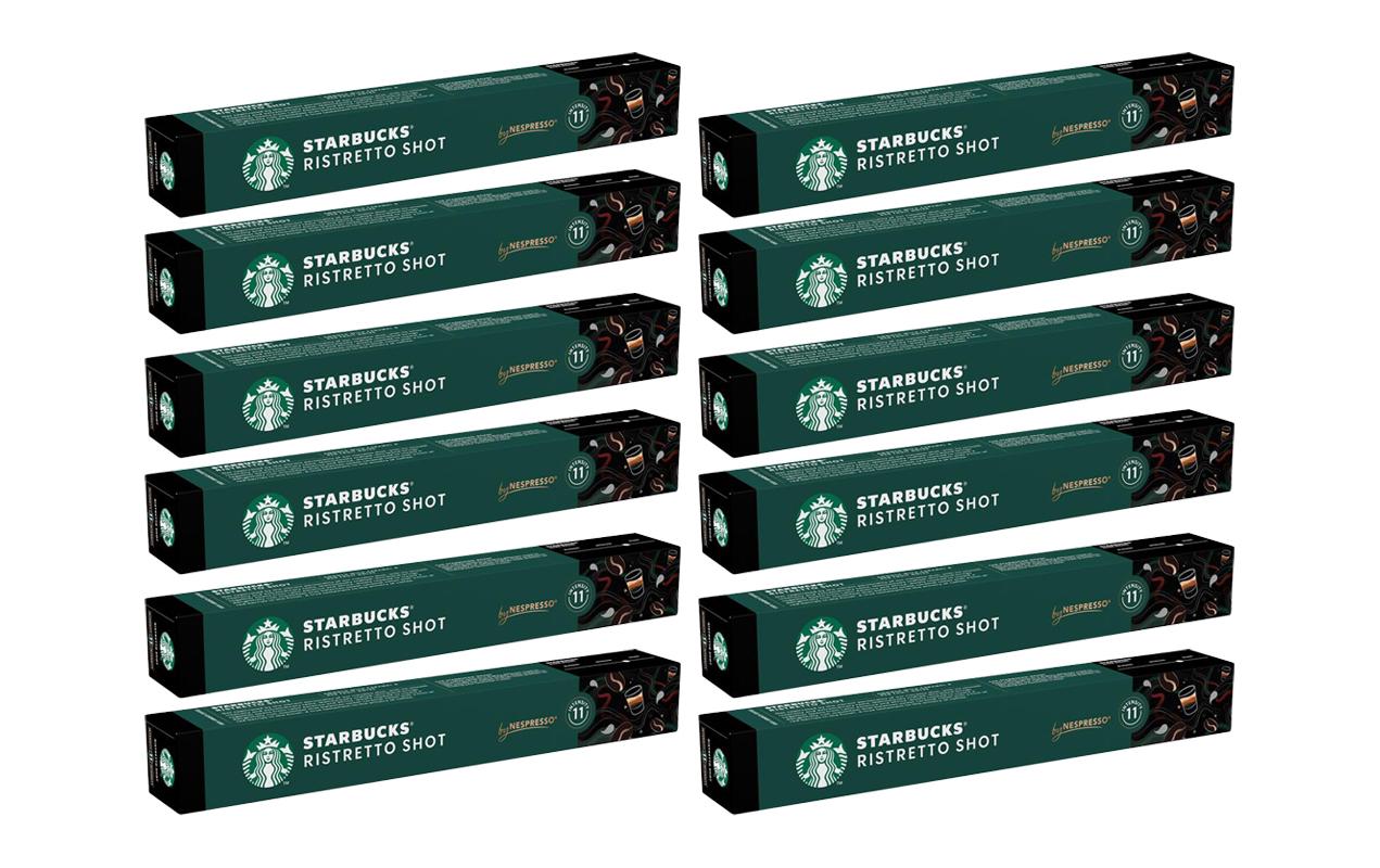 Starbucks Kaffeekapseln Ristretto Shot Nespresso Dark Roast 12 x 10