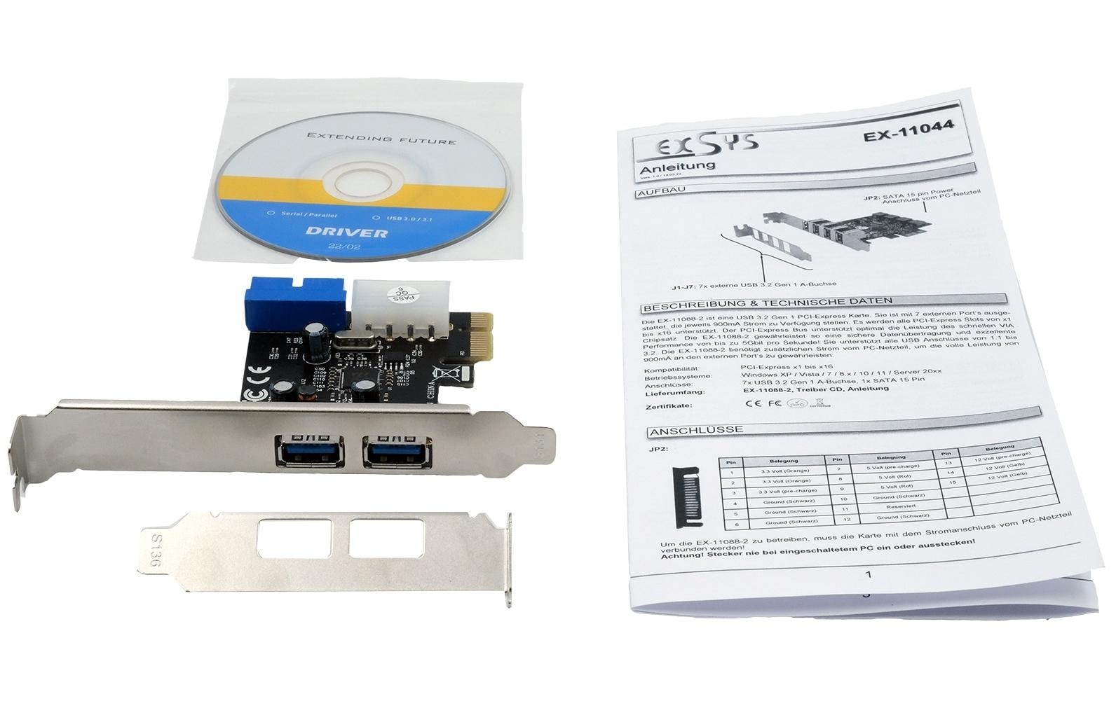 Exsys PCI-Express-Karte EX-11049