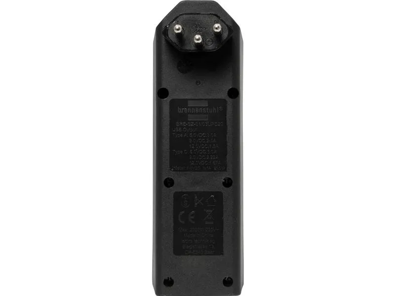 Brennenstuhl Abzweigstecker 3 x T13, 1 x USB A, 1 x USB C, 300° drehbar Brennenstuhl Abzweigstecker 3 x T13, 1 x USB A, 1 x USB C, 300° drehbar