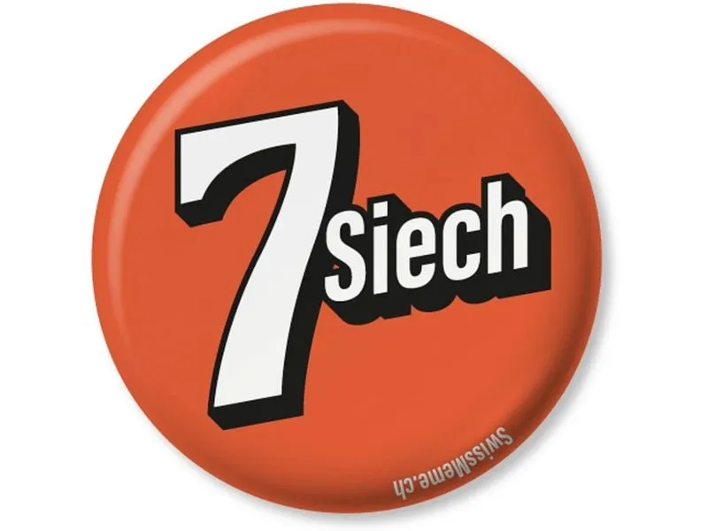 Swissmeme Button 7Siech, 3.8 x 3.8 x 0.5 cm