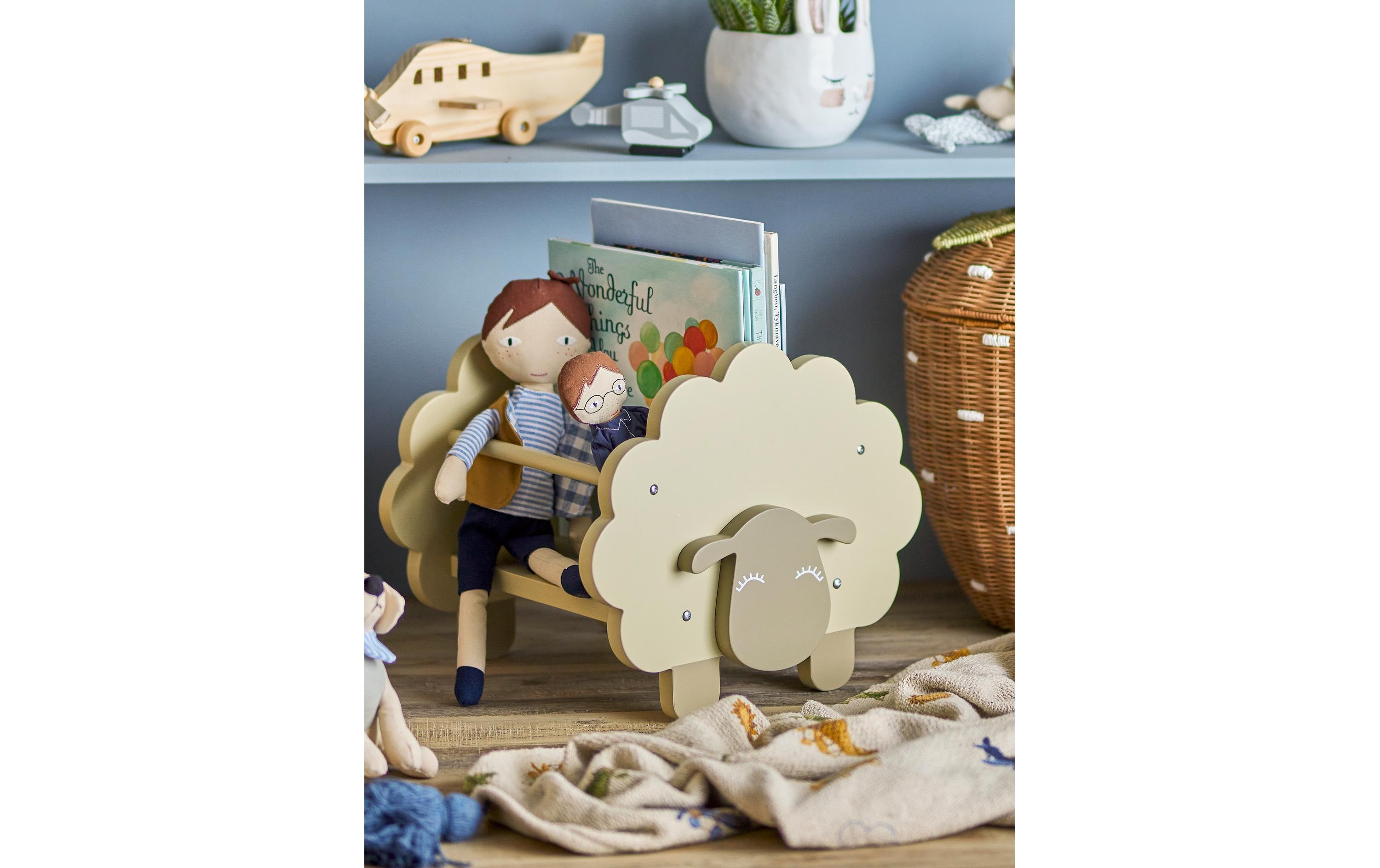 Bloomingville Bücherregal Dolly Schaf Grau, MDF