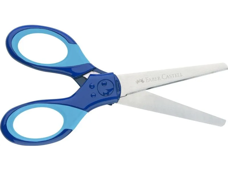 Faber-Castell Kinderschere Grip Blau, Edelstahl