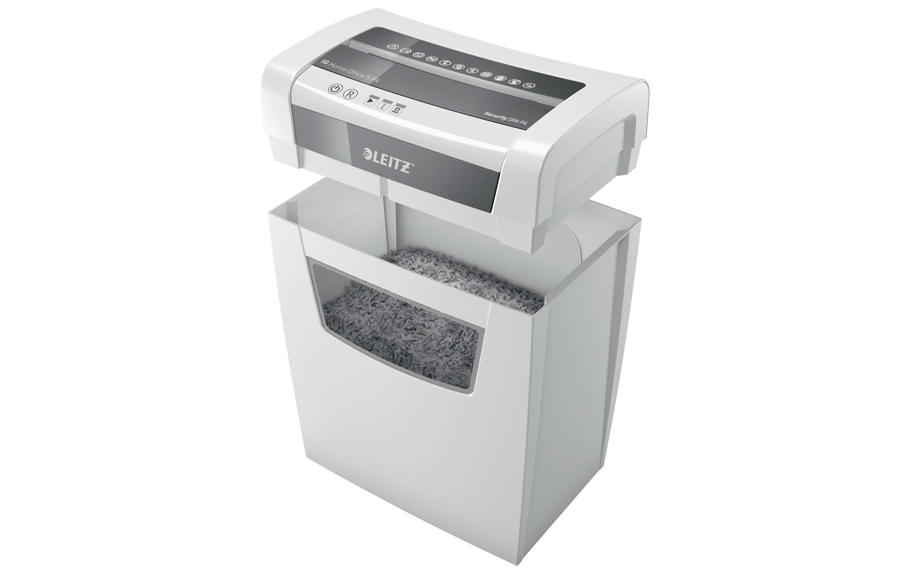 Leitz Bürogeräte Aktenvernichter IQ Home Office S P-4, 8 Seiten