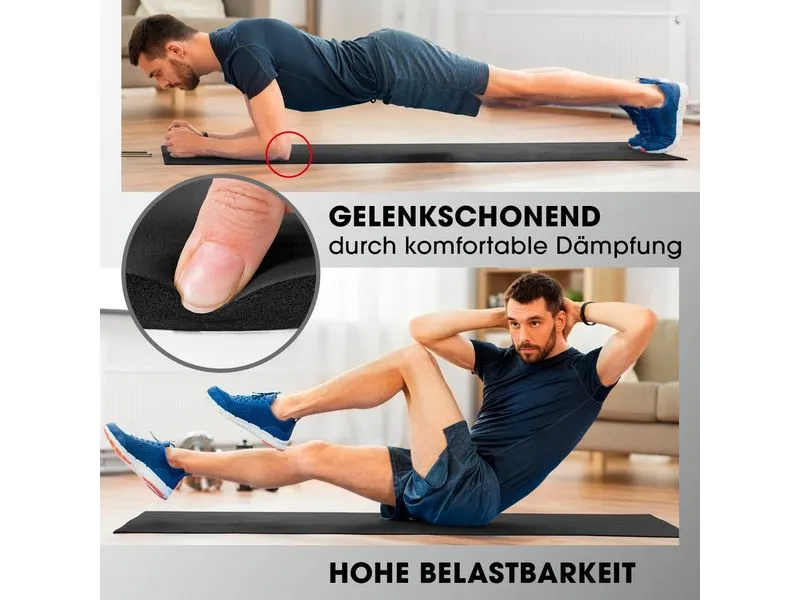 World Fitness Fitnessmatte Jivan 183 cm x 61 cm, Schwarz
