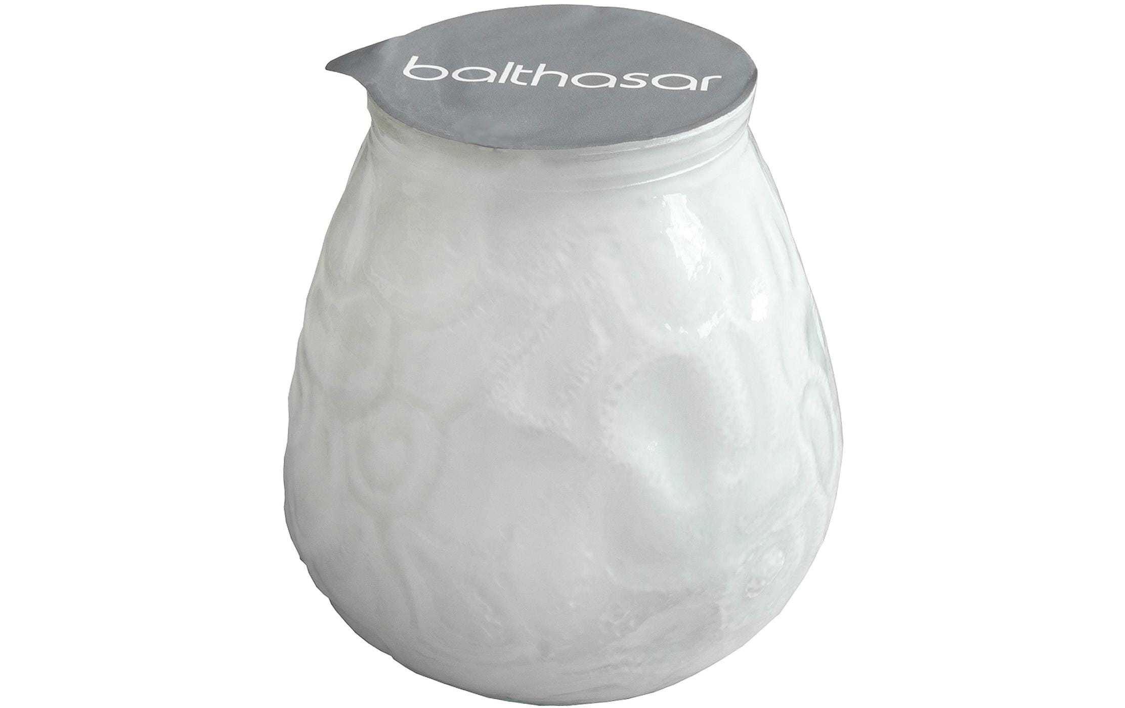 balthasar Kerze im Glas 10 x 10.5 cm, Weiss