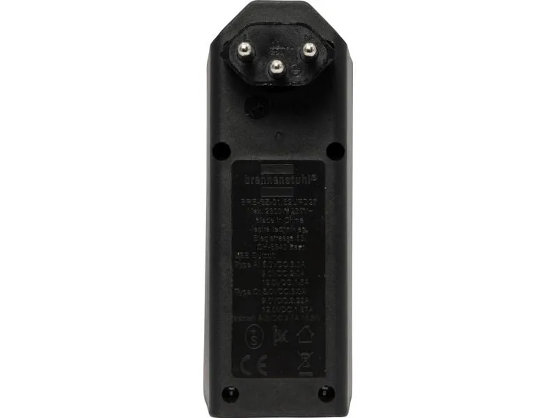Brennenstuhl Abzweigstecker 2 x T13, 1 x USB A, 1 x USB C, 300° drehbar Brennenstuhl Abzweigstecker 2 x T13, 1 x USB A, 1 x USB C, 300° drehbar
