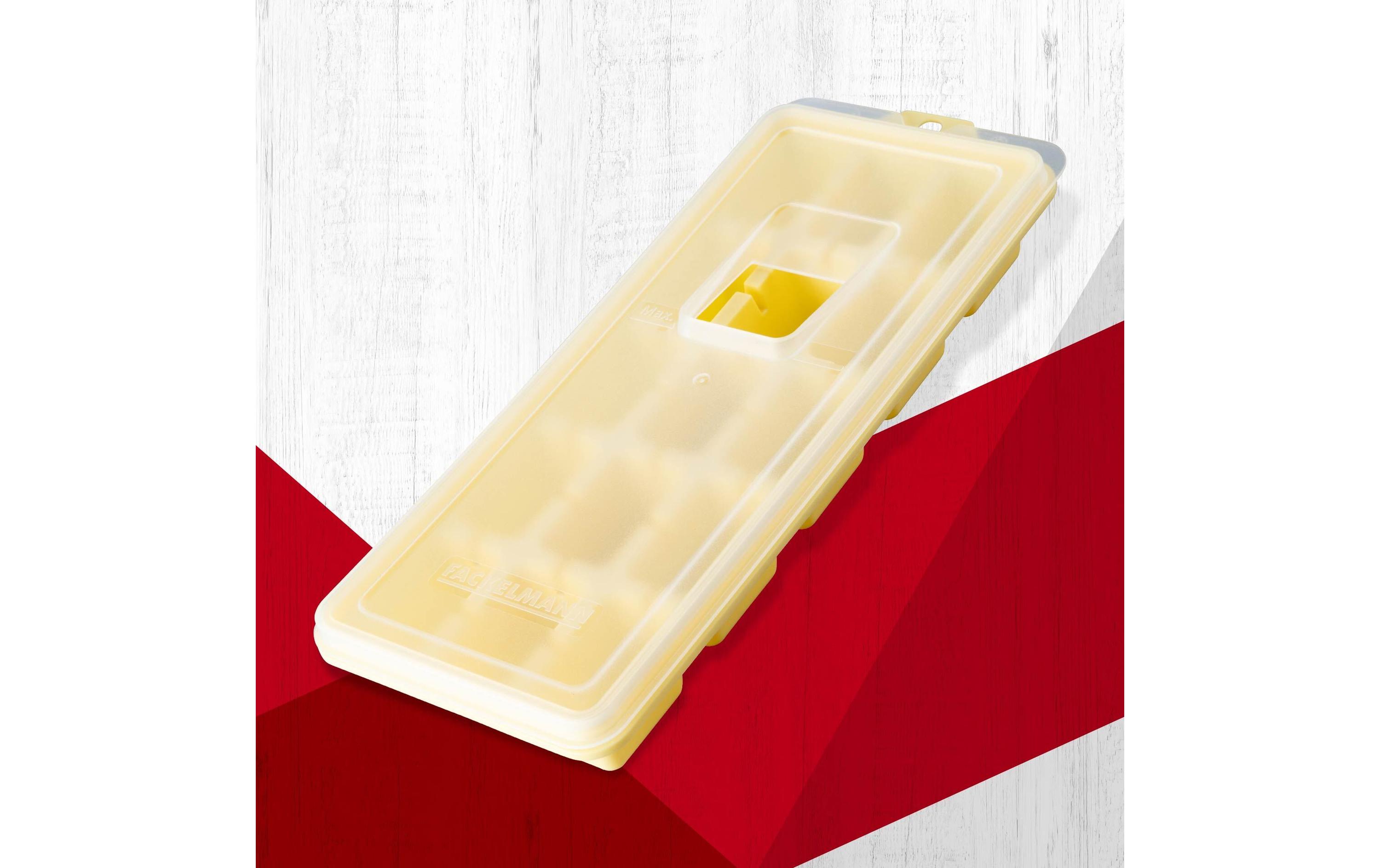 Fackelmann Eiswürfelbox mit Deckel Gelb