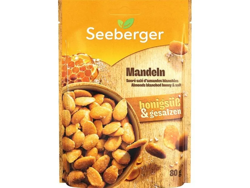 Seeberger Blanchierte Mandeln, Honig und Salz 80 g