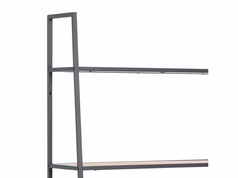 AC Design Regal Seaford 77 x 36 x 174.5 cm, Eiche/Schwarz matt