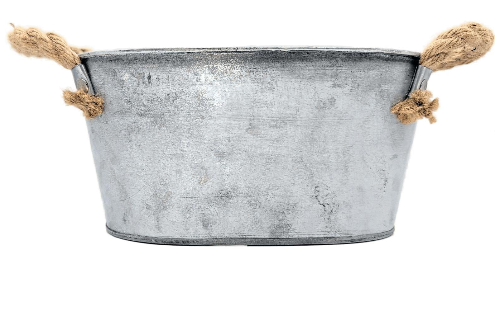 CHALET Blumentopf Elis 27 x 18 x 12 cm, Silber CHALET Blumentopf Elis 27 x 18 x 12 cm, Silber