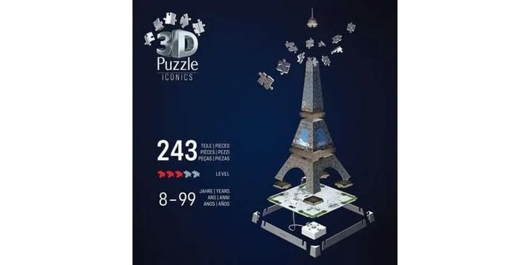 Ravensburger 3D Puzzle Iconics La Tour Eiffel with Light Ravensburger 3D Puzzle Iconics La Tour Eiffel with Light