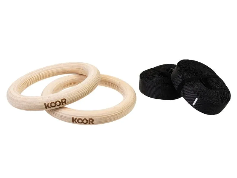 KOOR Turnringe aus Holz, 2er Set
