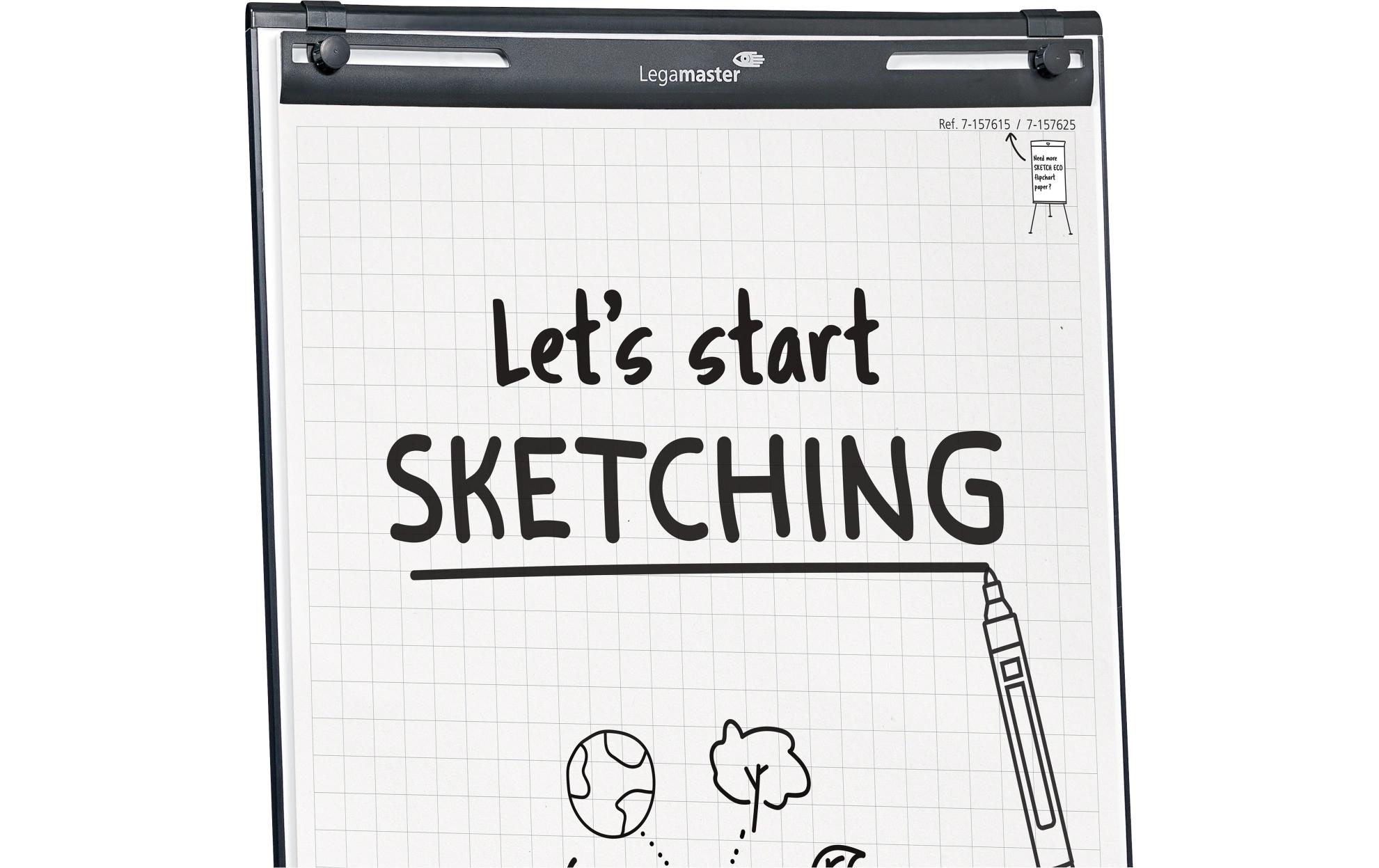 Legamaster Flipchart Sketch Easy 79 cm x 187 cm