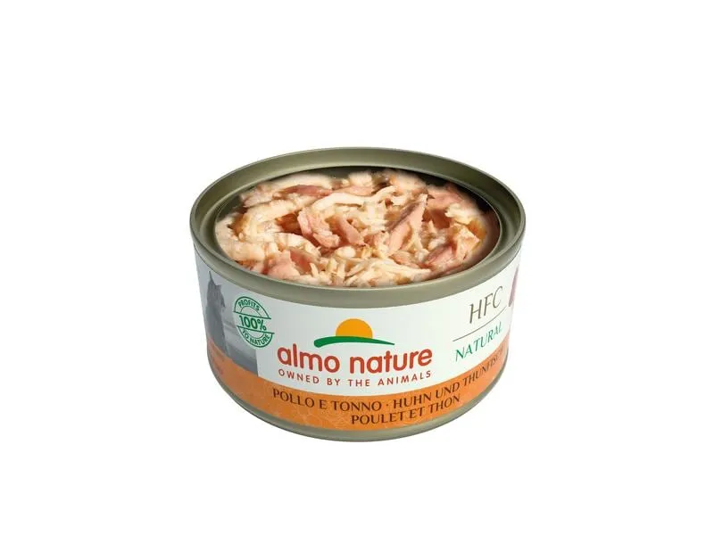 Almo Nature Nassfutter HFC Natural Huhn und Thunfisch, 70 g Almo Nature Nassfutter HFC Natural Huhn und Thunfisch, 70 g