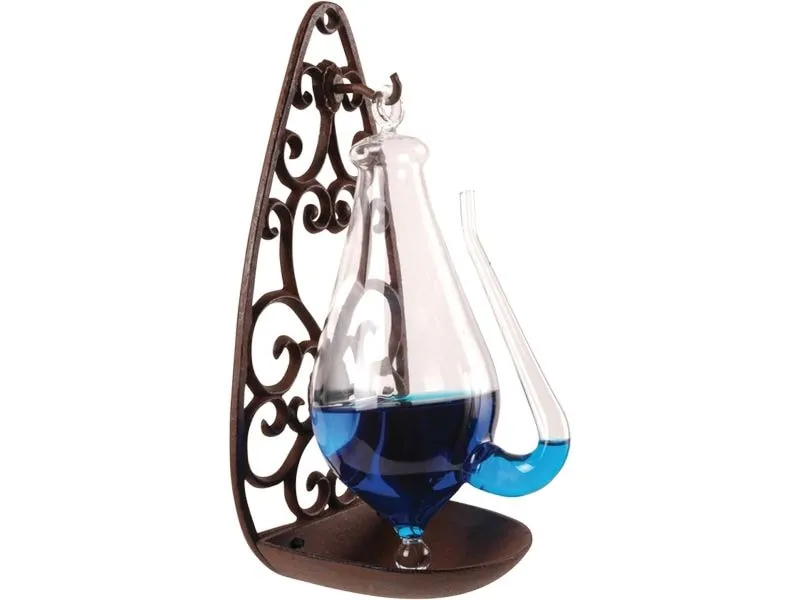 Esschert Design Barometer Glas, mit Eisenhalterung, 0.5 l