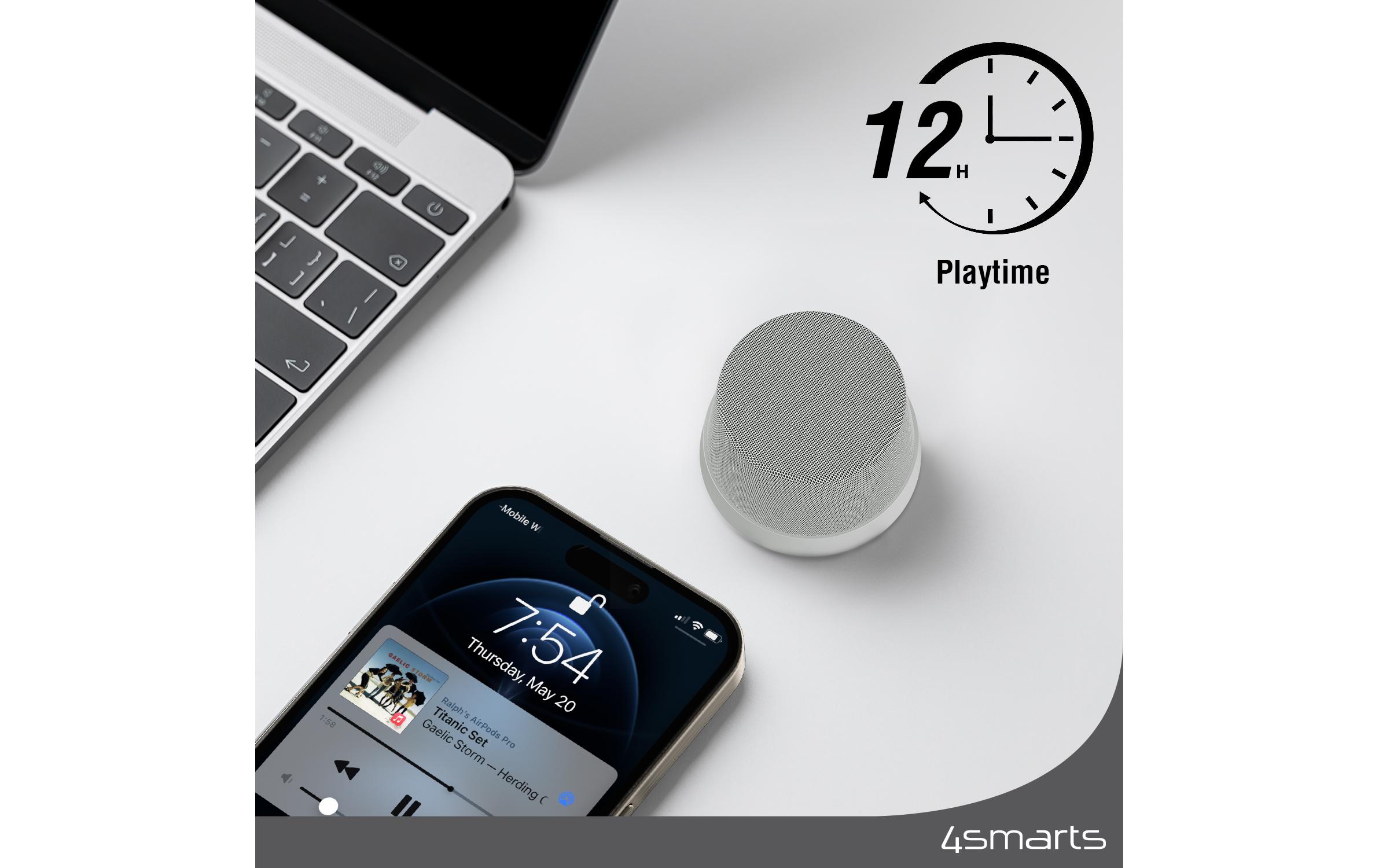 4smarts Bluetooth Speaker SoundForce Grau, Silber