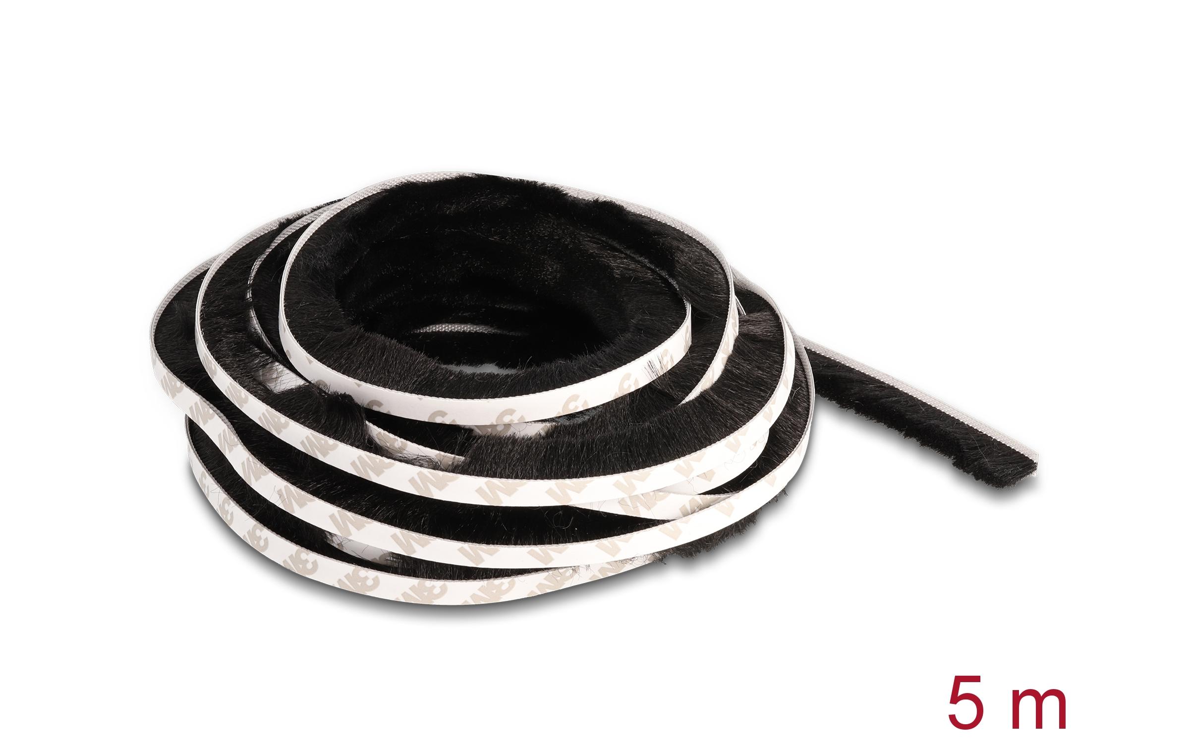 Delock Bürstenstreifen selbstklebend schwarz, 15mm - 5m Delock Bürstenstreifen selbstklebend schwarz, 15mm - 5m