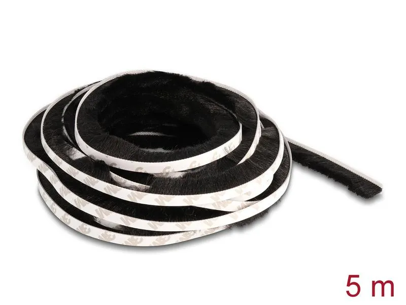Delock Bürstenstreifen selbstklebend schwarz, 15mm - 5m Delock Bürstenstreifen selbstklebend schwarz, 15mm - 5m