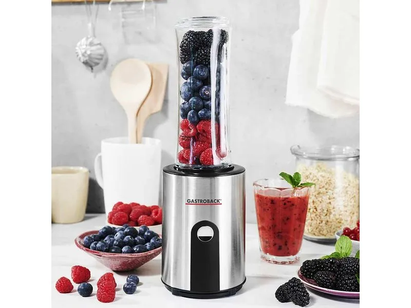 Gastroback Smoothie Maker Mix & Go Schwarz/Silber