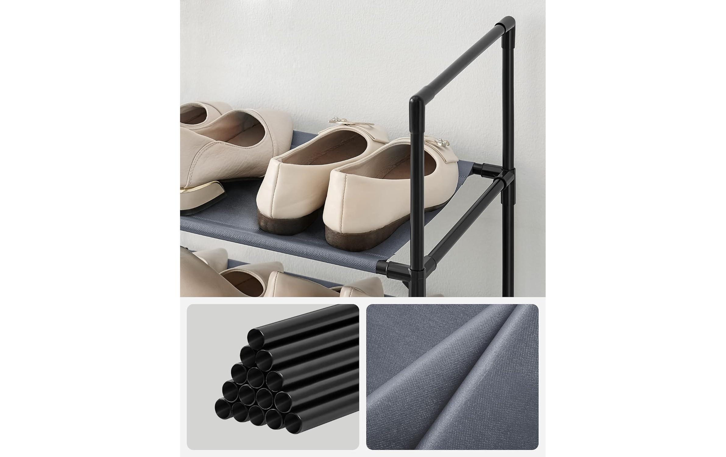 Songmics Schuhregal 33 x 173 cm, Grau