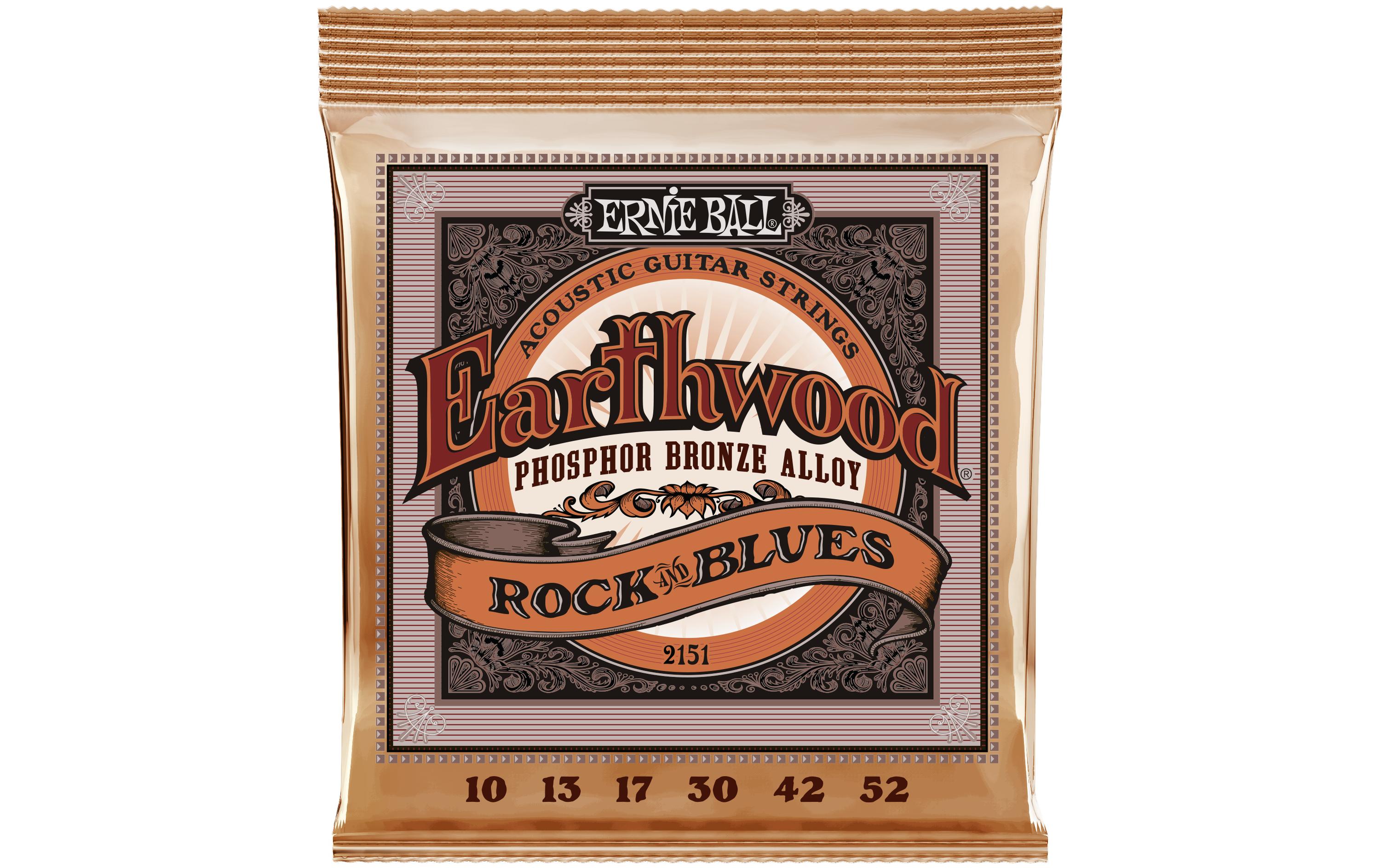 Ernie Ball Gitarrensaiten 2151 Earthwood PB – Rock and Blues 10-52