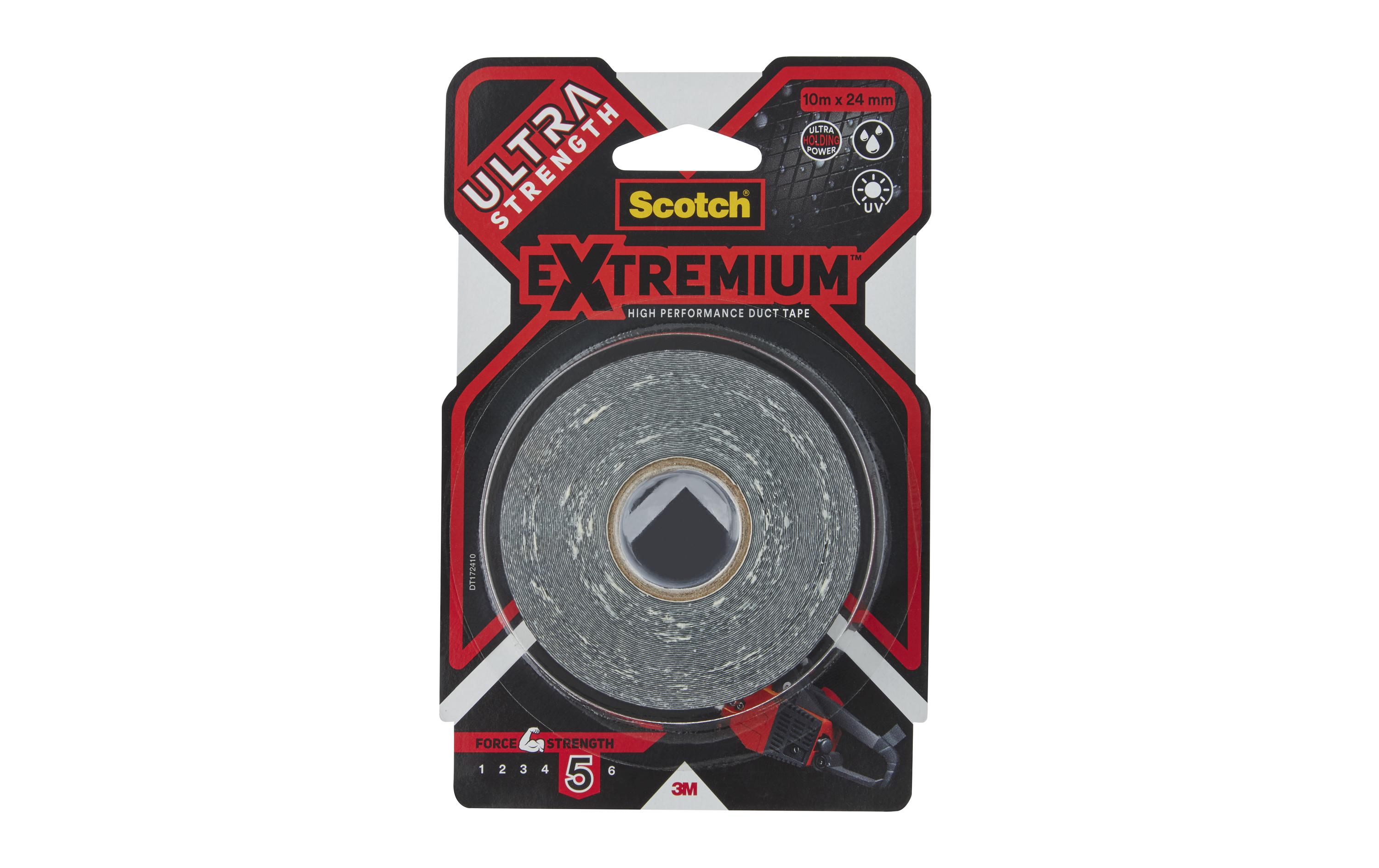 3M Gewebeband Scotch Extremium Ultra DT17 24 mm x 10 m, Schwarz 3M Gewebeband Scotch Extremium Ultra DT17 24 mm x 10 m, Schwarz