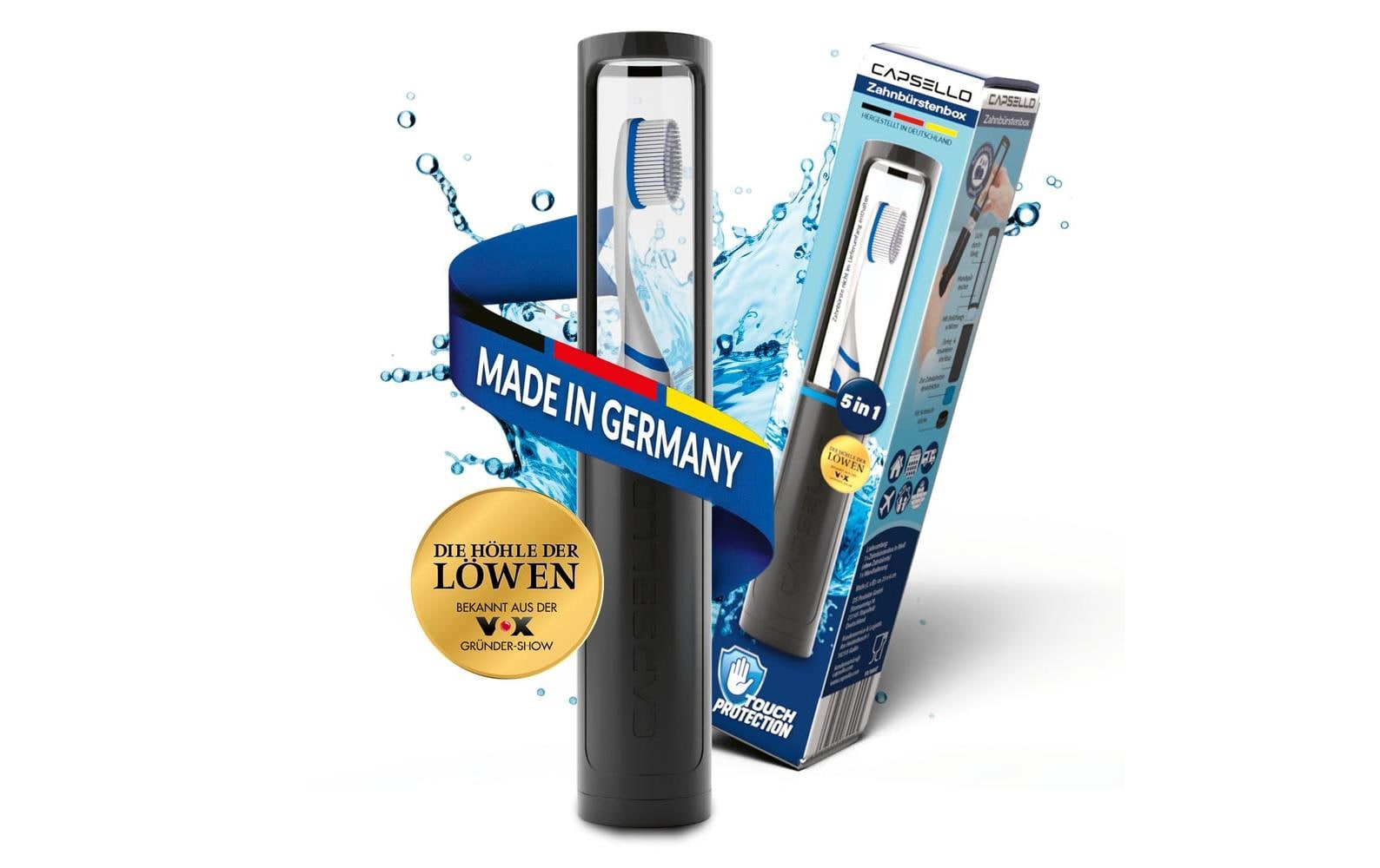 Capsello Zahnputzbecher Schwarz/Transparent Capsello Zahnputzbecher Schwarz/Transparent