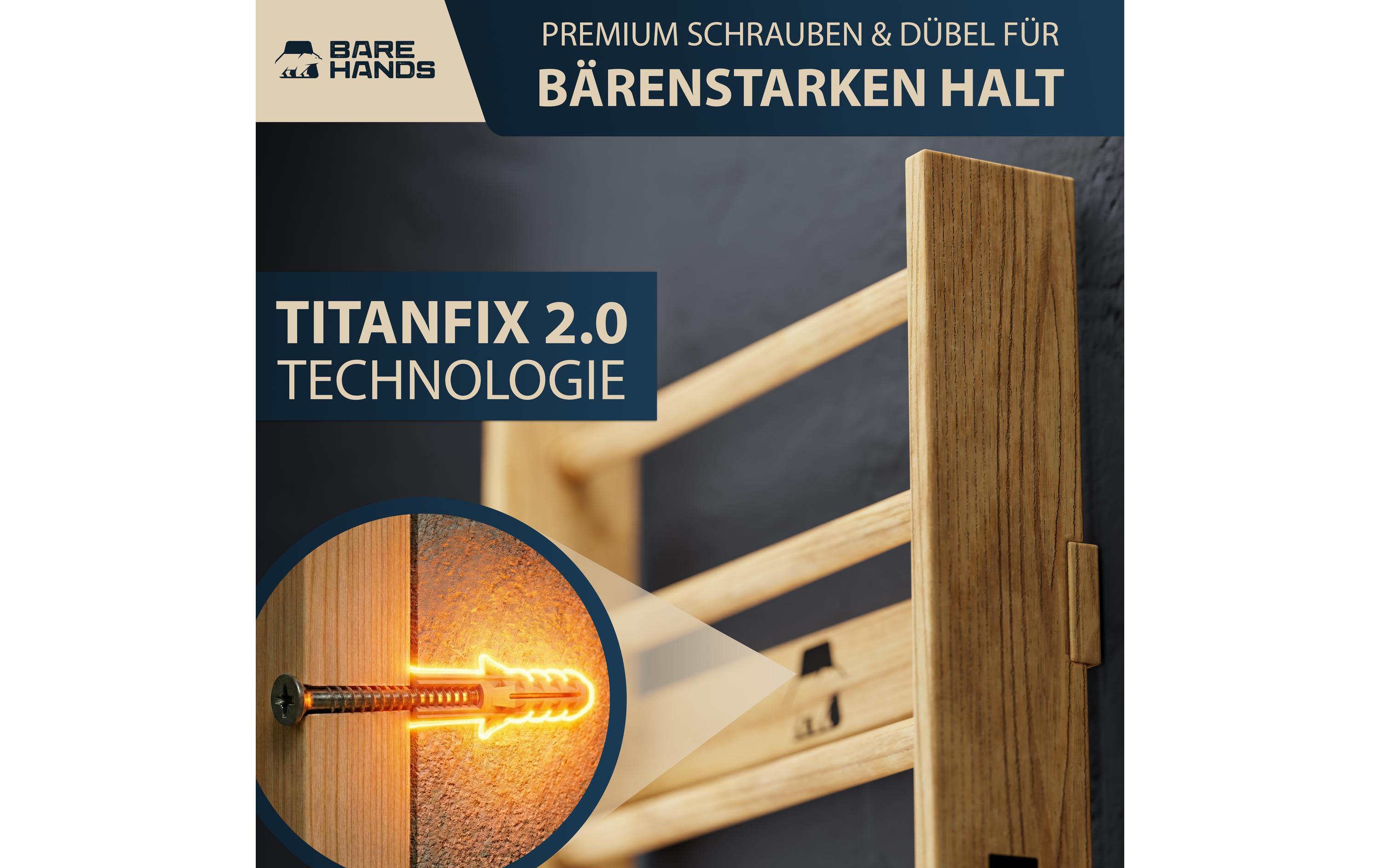 Bare Hands Bare Hands Sprossenwand Holz 400 kg