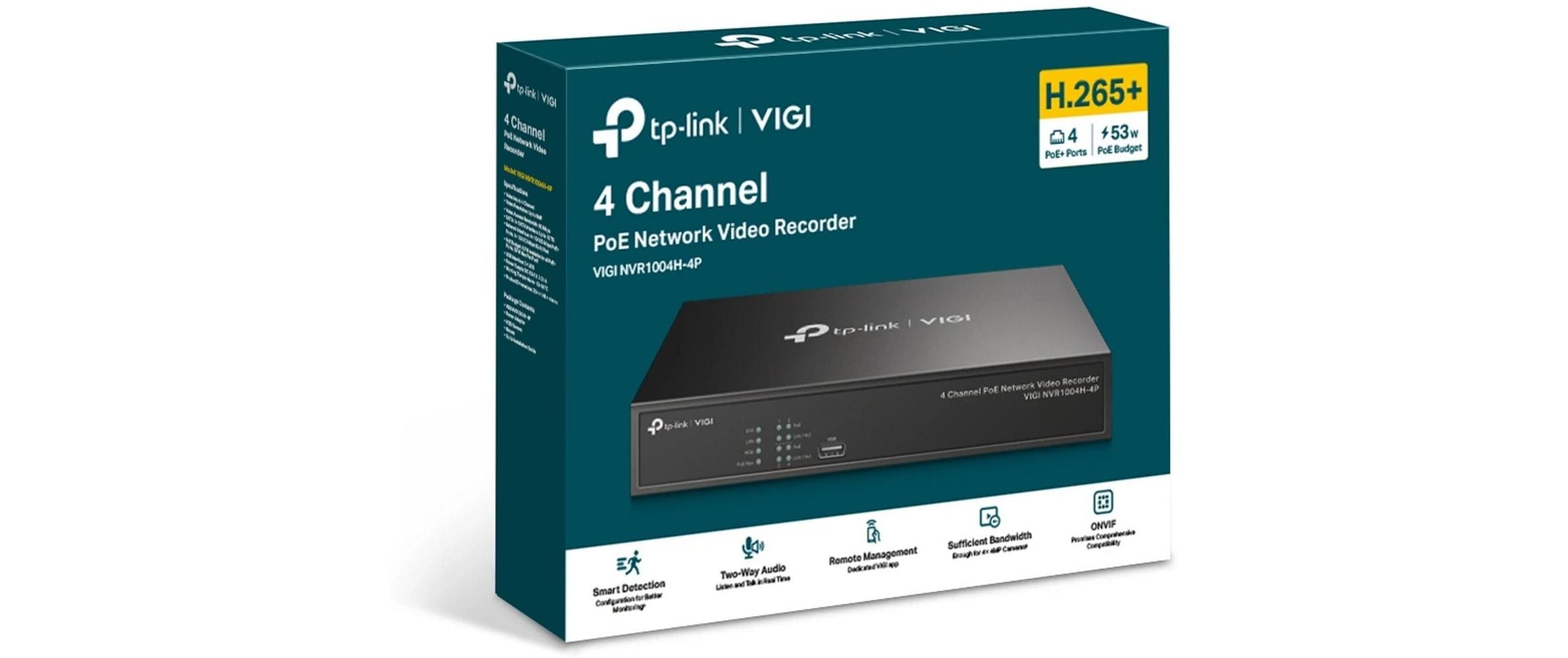 TP-Link Vigi Netzwerkrekorder VIGI NVR1004H-4P 0 TB, 4 Kanal