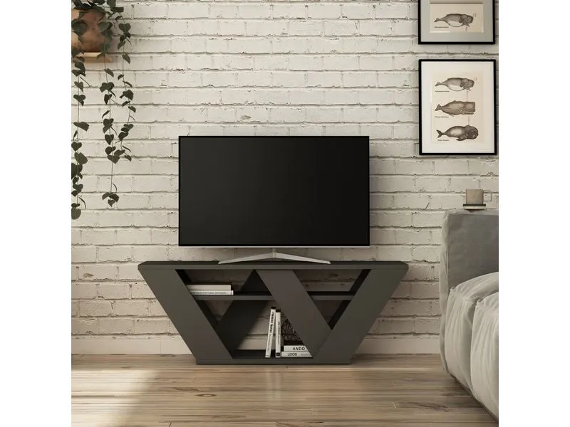 Woody Fashion TV-Möbel Pipralla 110 x 30 cm, Grau Woody Fashion TV-Möbel Pipralla 110 x 30 cm, Grau