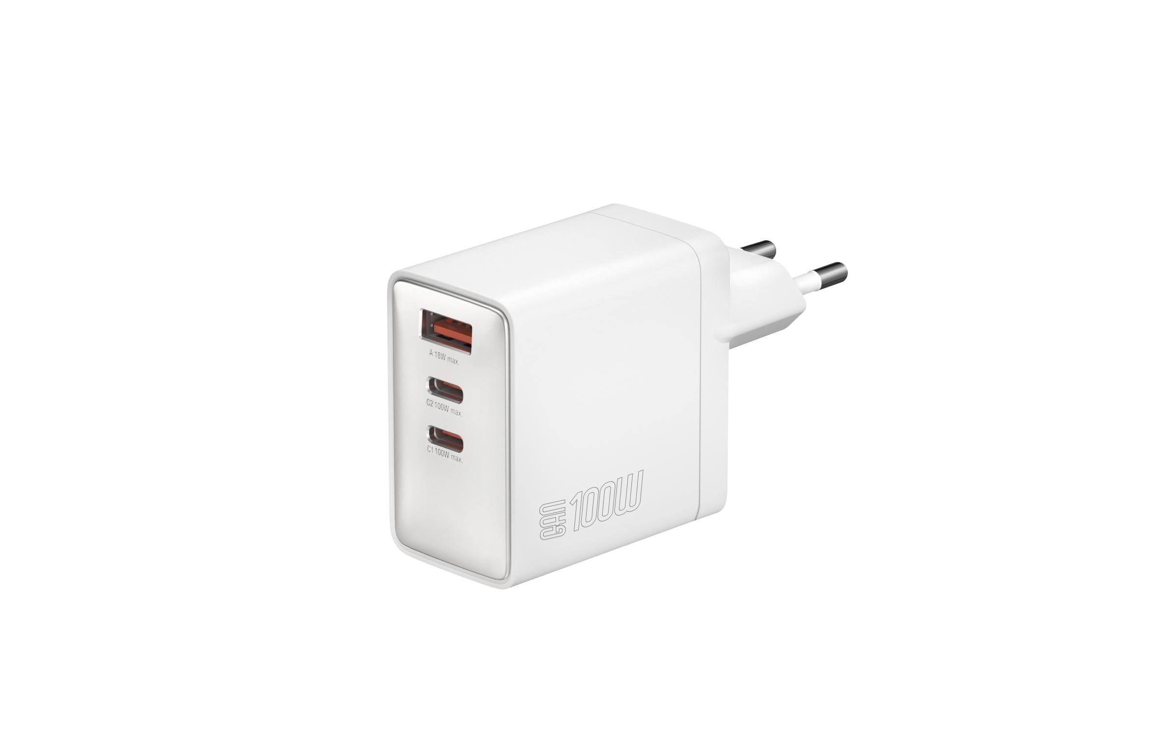 4smarts Netzladegerät GaN Pocket 100W 2C+1A, weiss 4smarts Netzladegerät GaN Pocket 100W 2C+1A, weiss