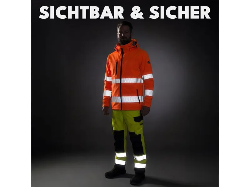ACE Neon Lite Softshell Warnjacke 4XL Orange