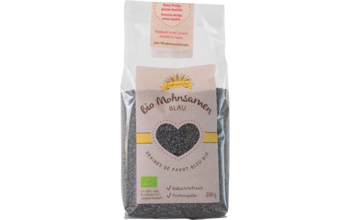 Leib und Gut Bio Mohnsamen blau 200 g Leib und Gut Bio Mohnsamen blau 200 g
