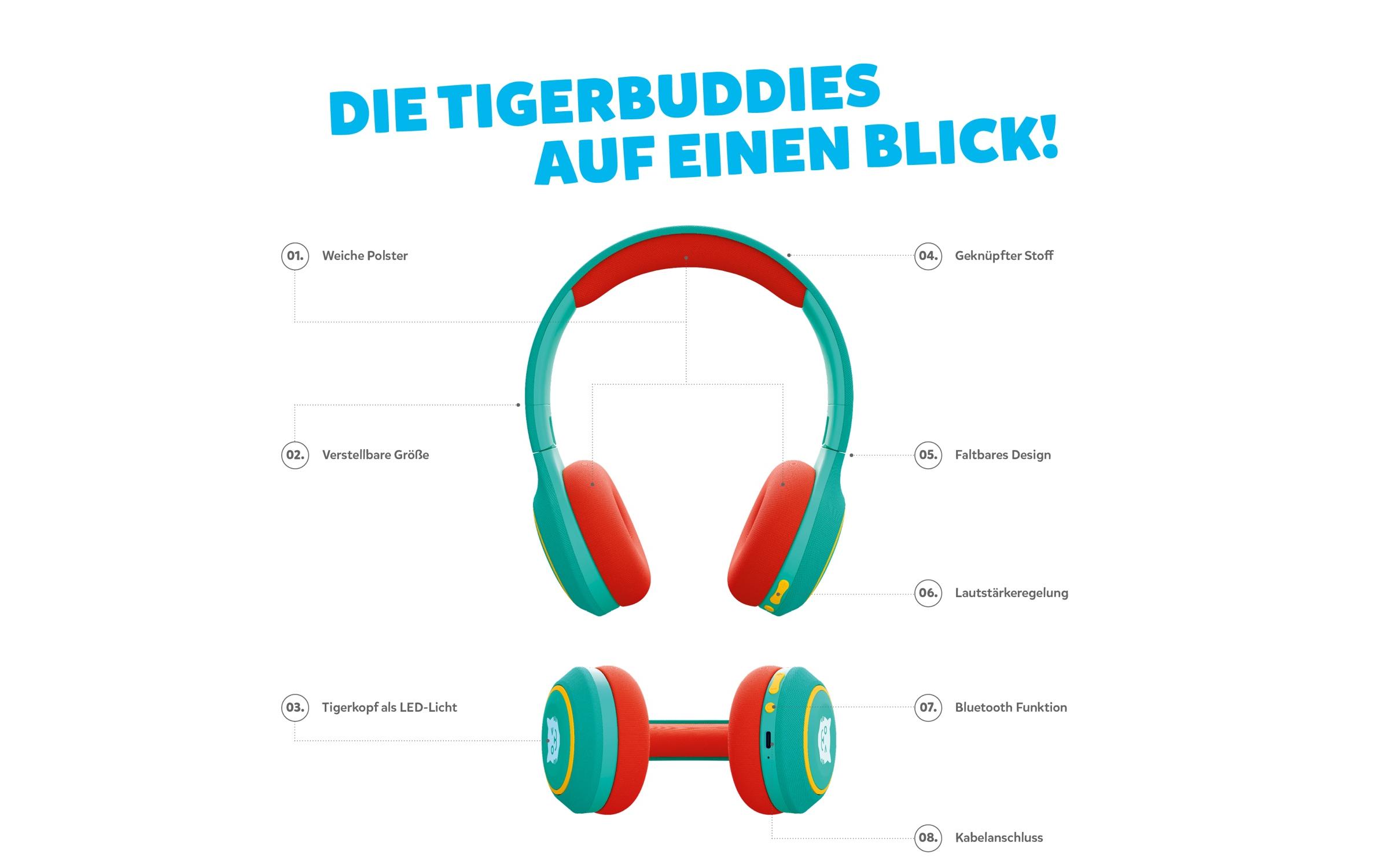 Tigermedia Tigerbuddies Kopfhörer grün