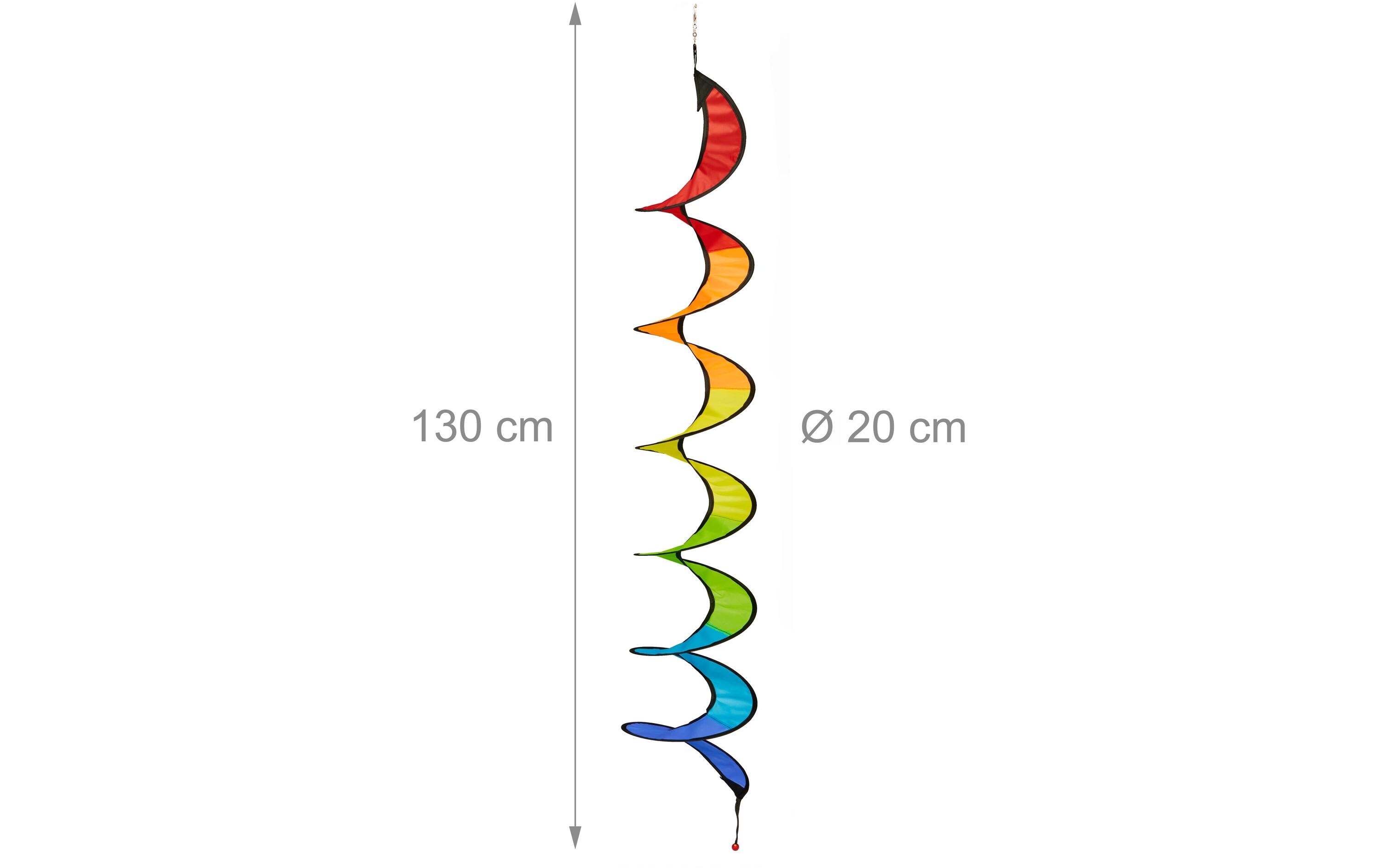 relaxdays Windrad Regenbogen 2er Set 130 cm
