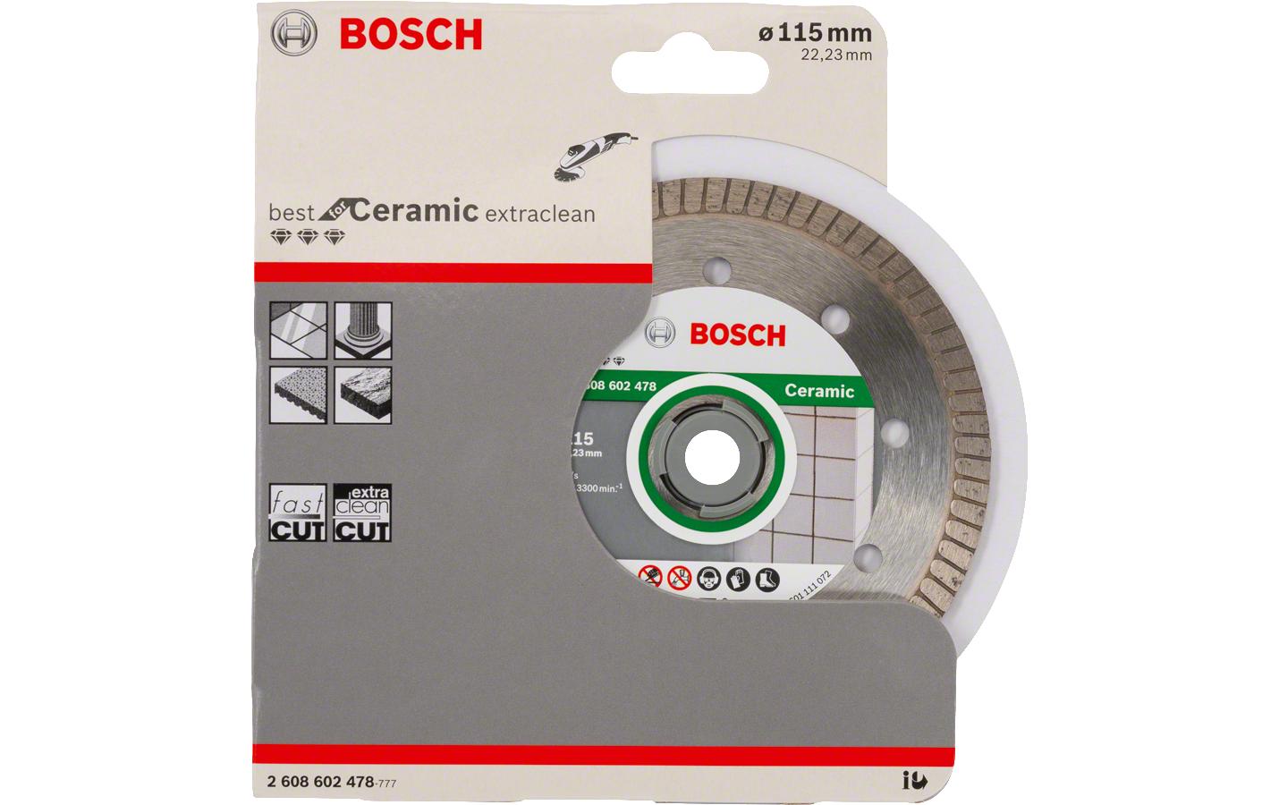 Bosch Professional Diamanttrennscheibe Best for Ceramic, 115 x 1.4 x 7 mm