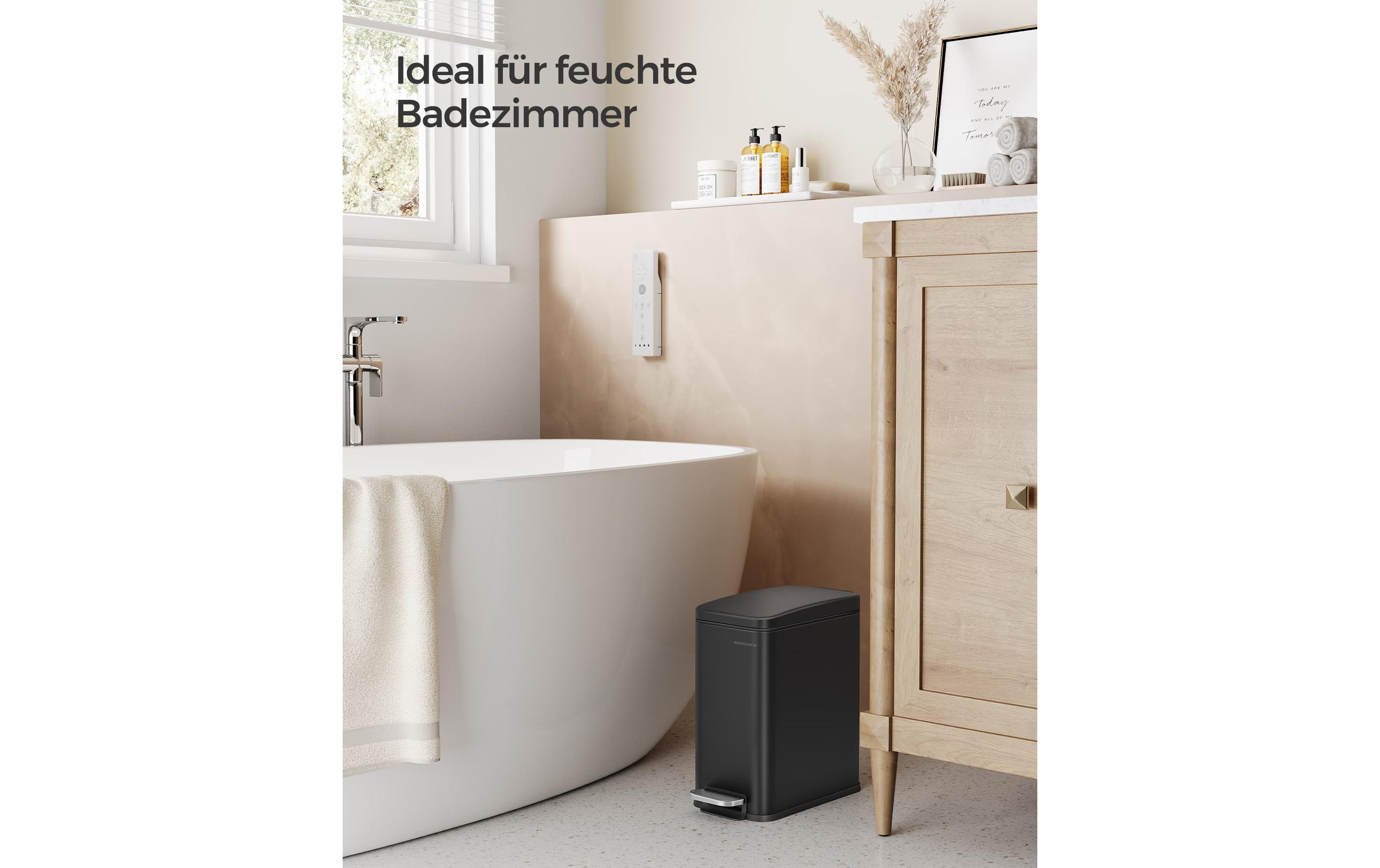 Songmics Kosmetikeimer 5 l, Schwarz