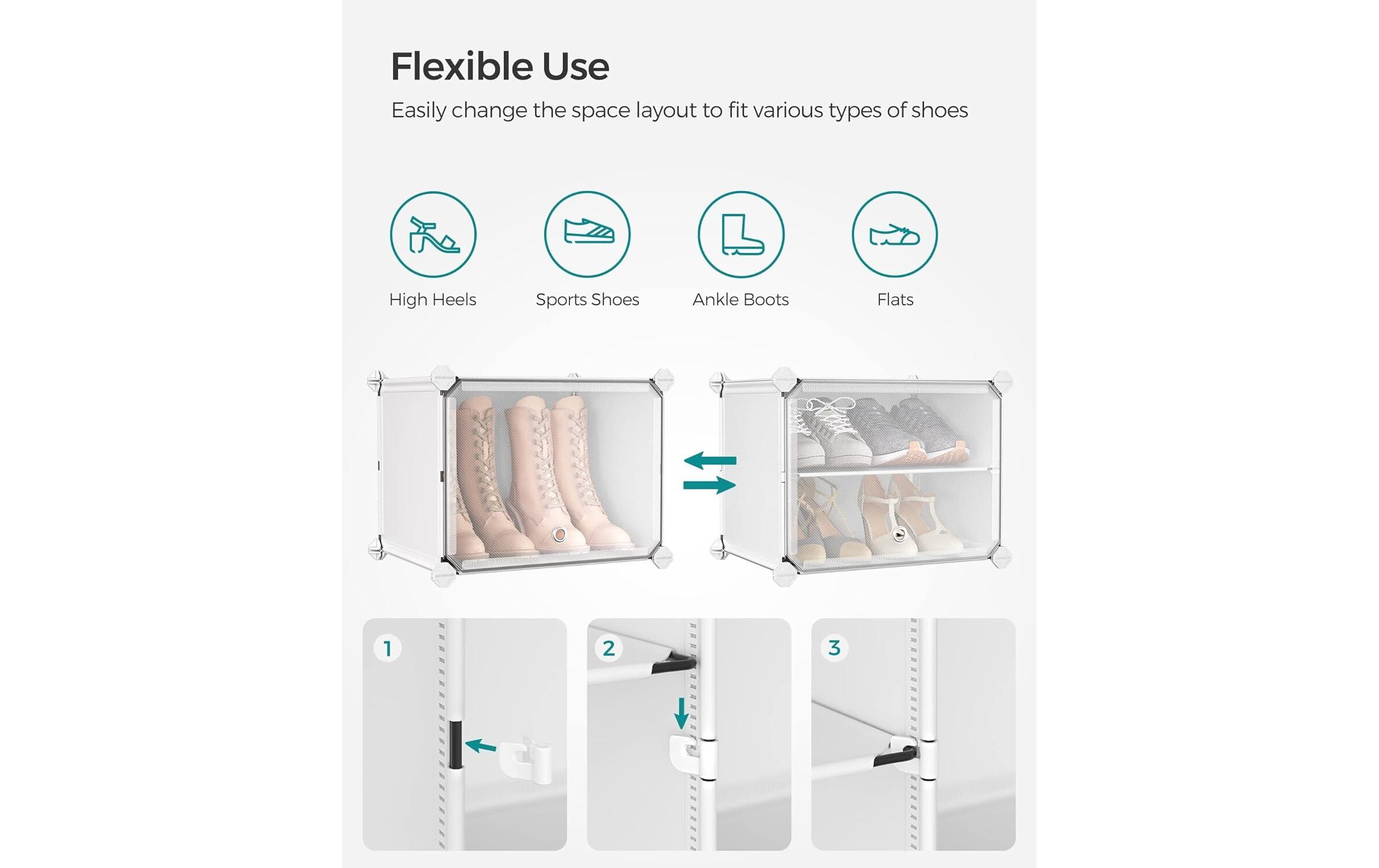 Songmics Schuhregal 82 x 152 cm, Weiss