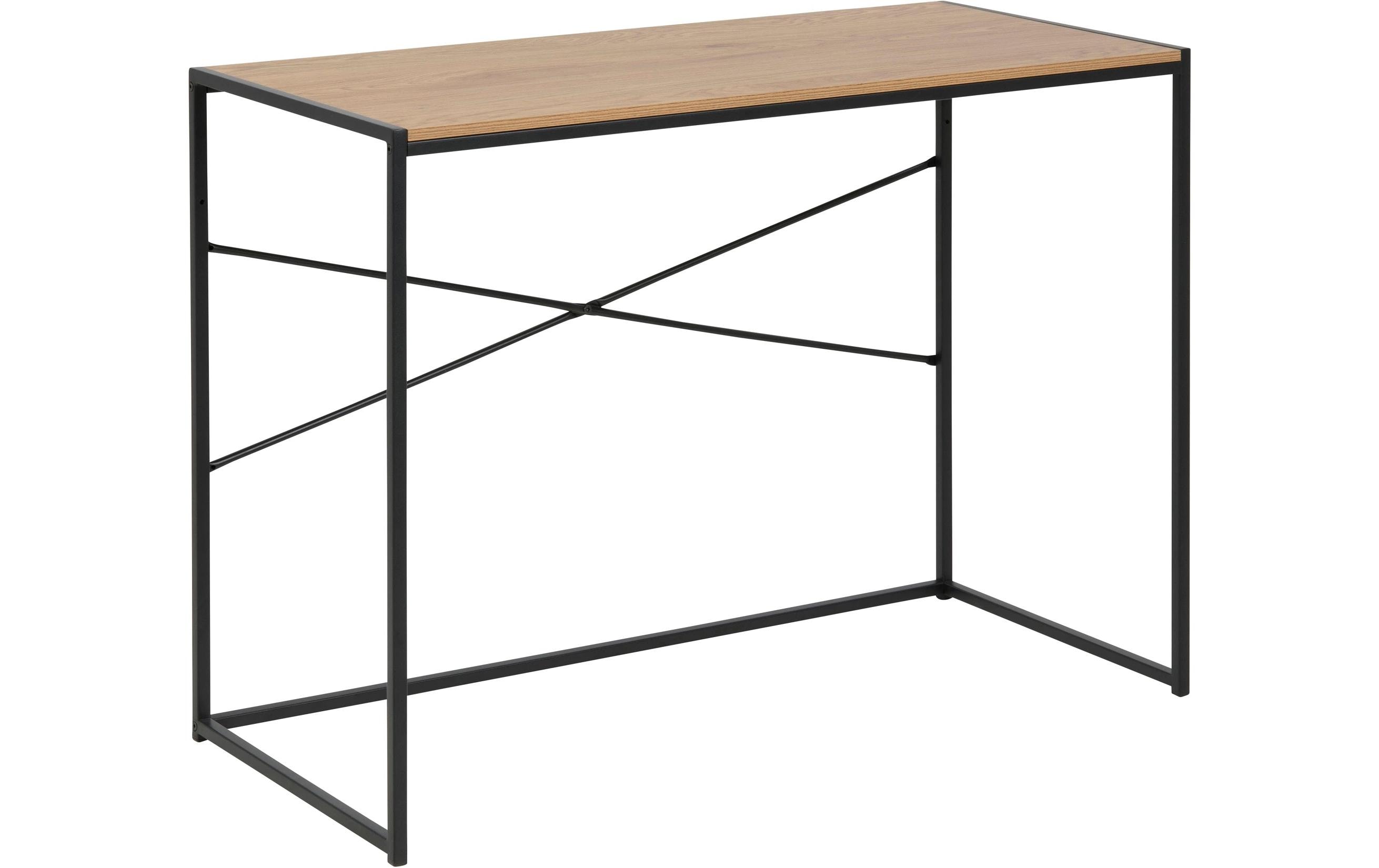 AC Design Tisch Seaford, Schwarz matt / Wildeiche matt