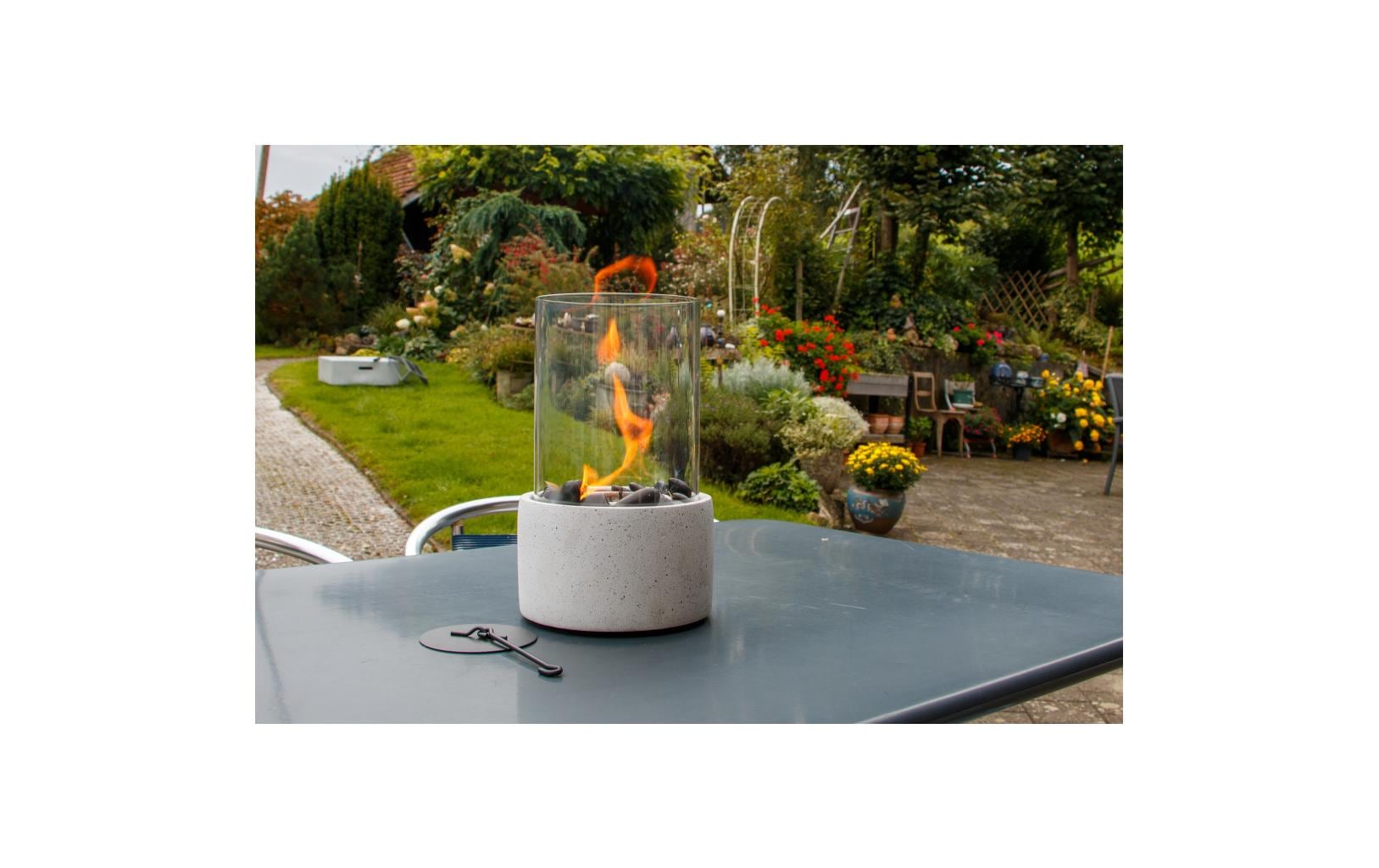 Ambiance Tischfeuer Cement 16.5 x 26.5 cm, Grau