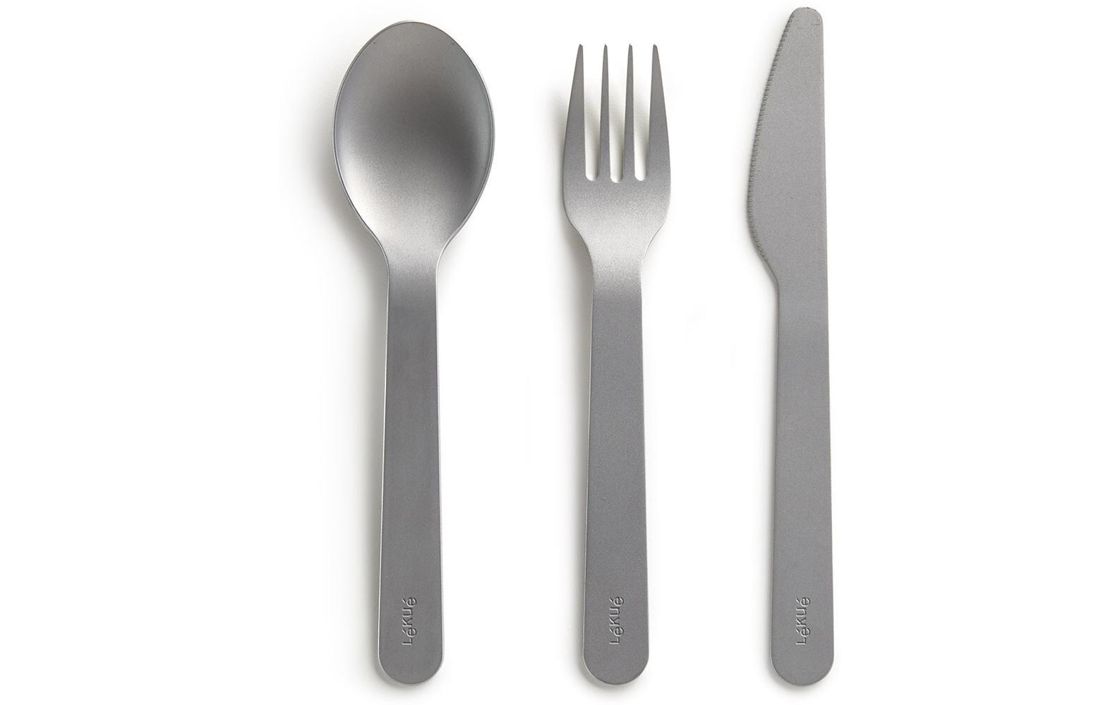 Lékué Besteck-Set to go Edelstahl, 3-teilig