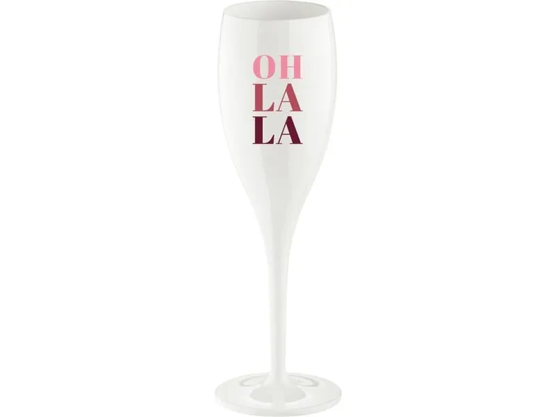 Koziol Sektglas Superglas Oh La La 100 ml, 1 Stück, Weiss
