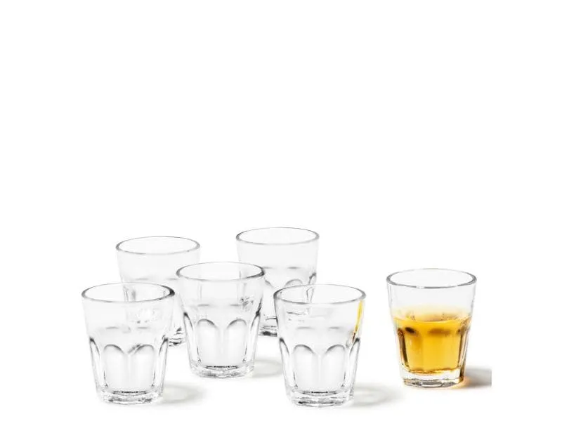 Leonardo Schnapsglas Stamper, Rock 50 ml, 6 Stück, Transparent 