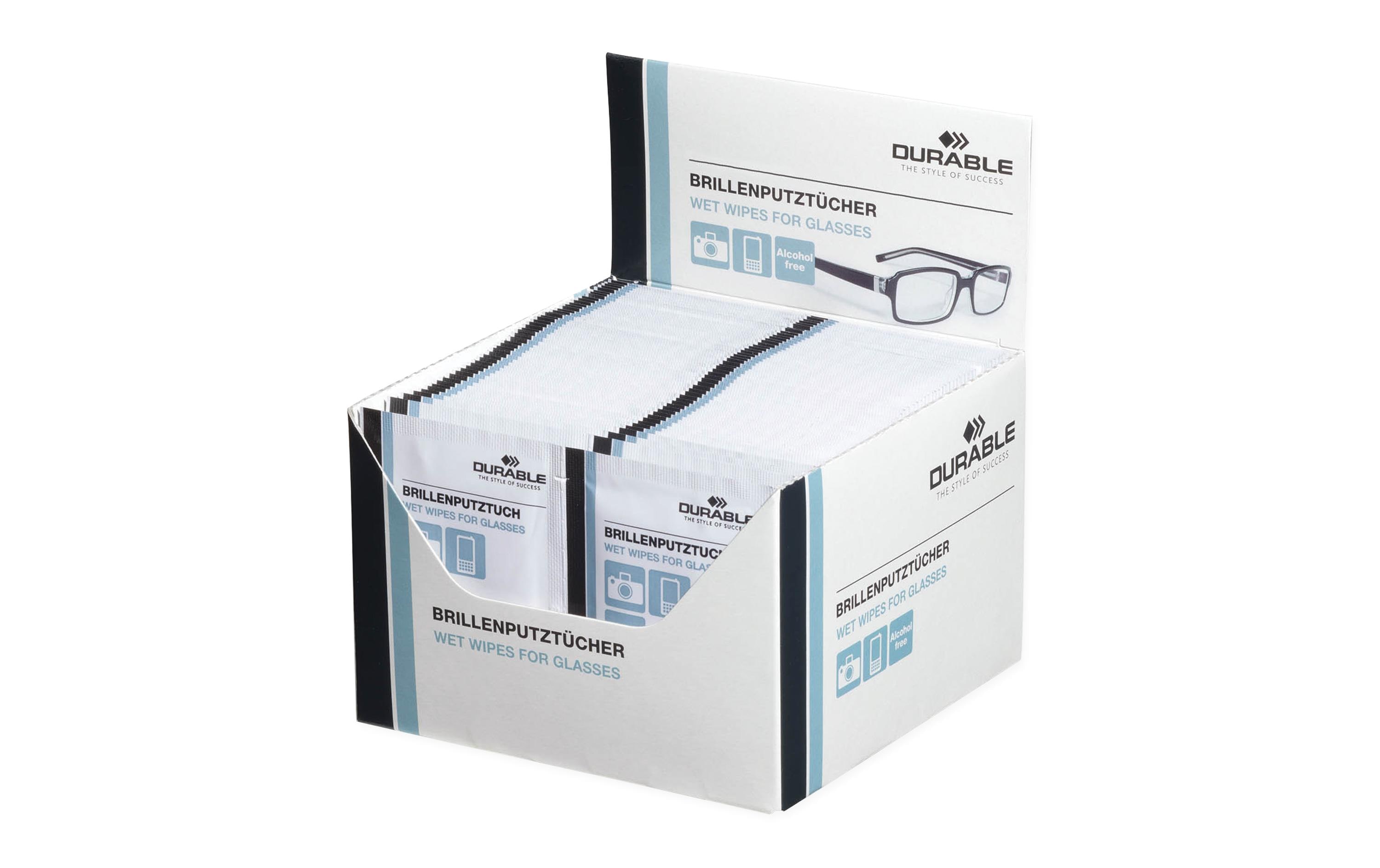 DURABLE Brillenputztuch 100 Stück, Weiss