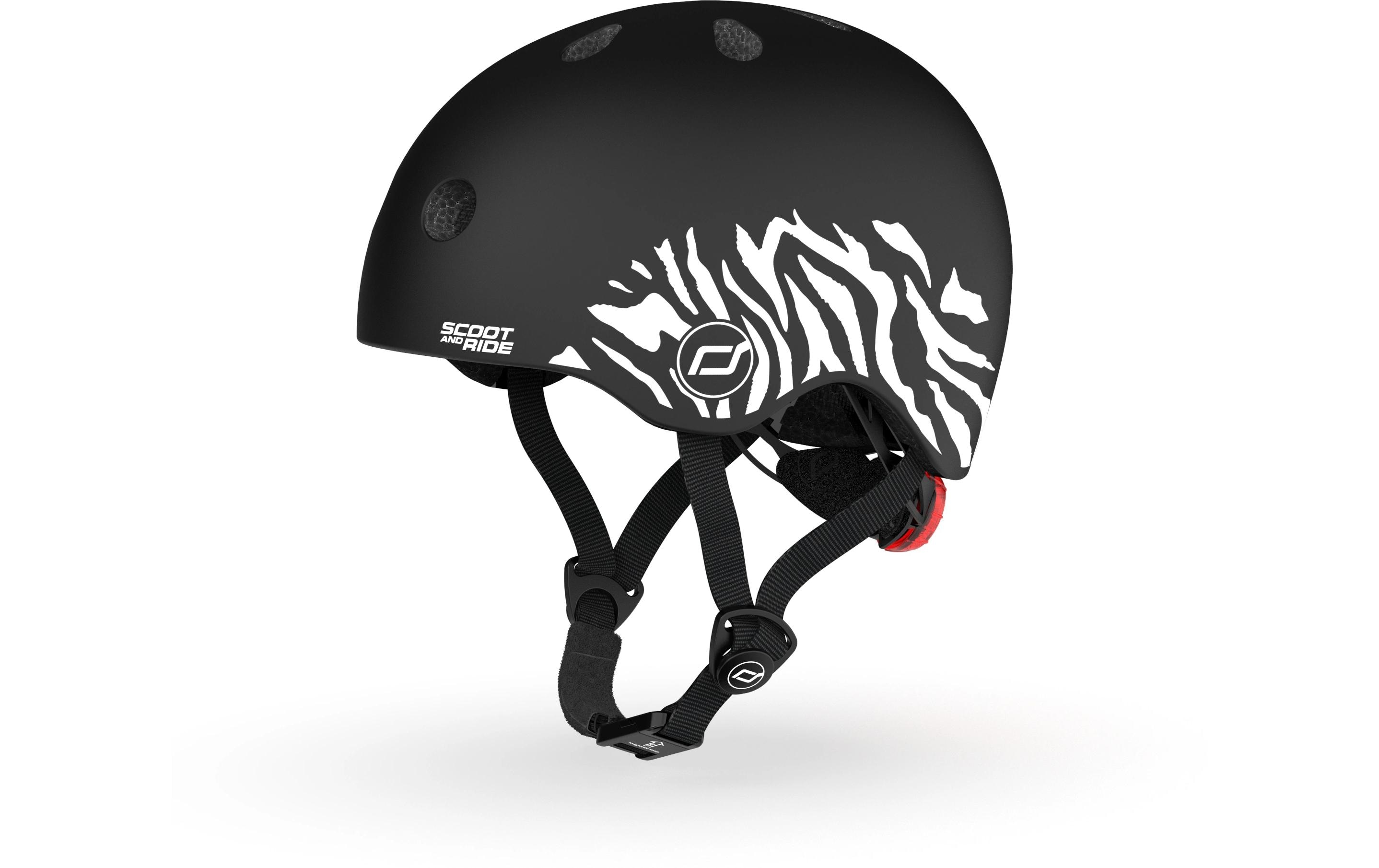 Scoot and Ride Kinderhelm Zebra Schwarz, XXS-S