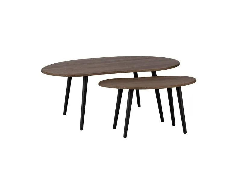 EGLO Beistelltisch Aloran 2er Set, Dunkelbraun EGLO Beistelltisch Aloran 2er Set, Dunkelbraun